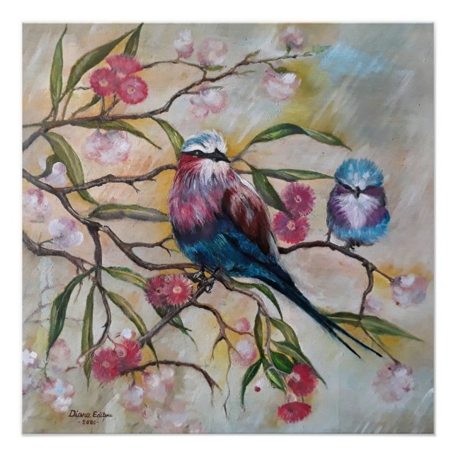 Pôster Lilac, rolo com bebê (Frente)