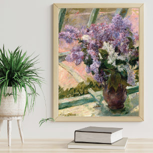Poster Lilacs em uma janela Mary Cassatt Fine Art