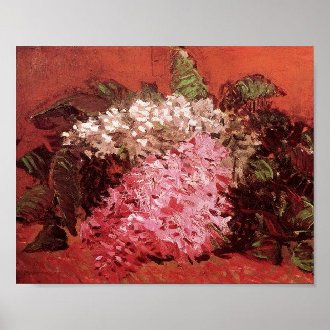 Pôster Lilacs (F286b) Van Gogh Fine Art (Frente)