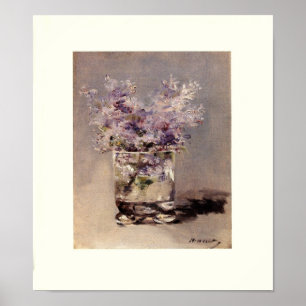 Poster Lilases de Manet em um Vidro