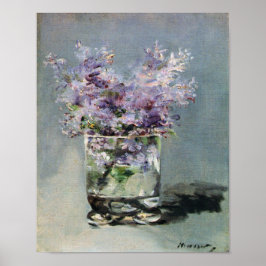 Pôster Lilases em um Vidro Edouard Manet de Belas Artes