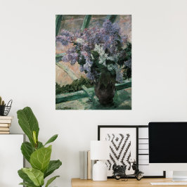 Poster Lilases em uma janela por Mary Cassatt, Vintage Ar