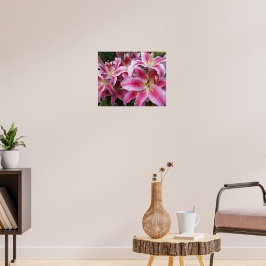 Poster Lilases Orientais Rosa Fotografia Floral