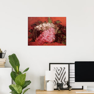 Poster Lilases Rosa por Vincent van Gogh, Natureza Morta 