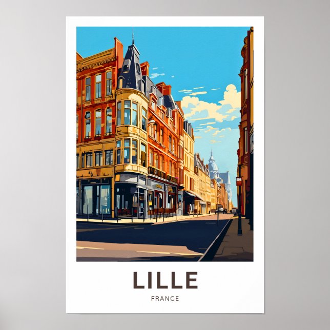 Poster Lille France Travel Print (Frente)