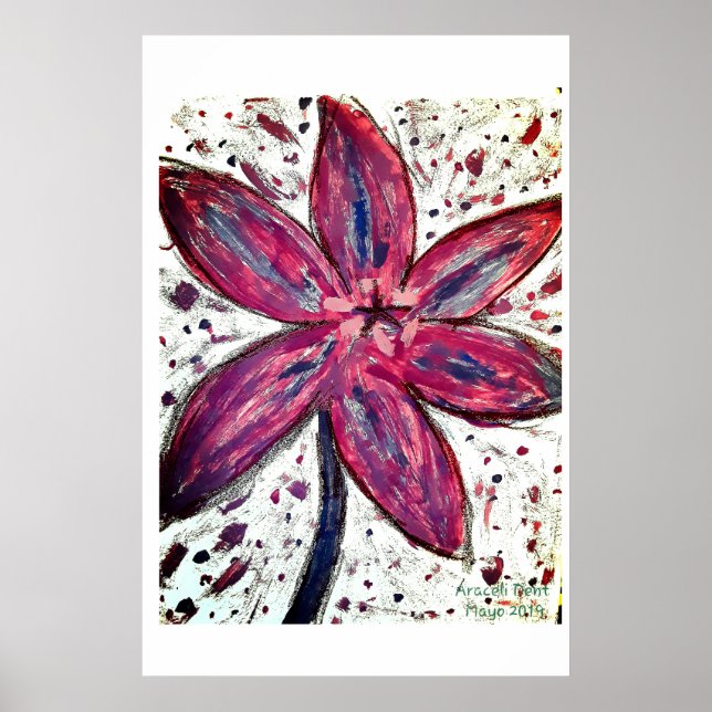 Poster Lillium Orientale (Frente)