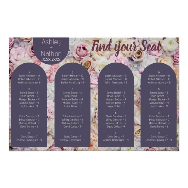 Pôster Lilly Purple Floral Arch Summer Encontre seu assen (Frente)