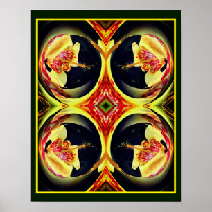 Poster Lily Floral Abstrato Art