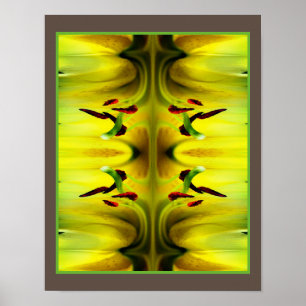 Poster Lily Flower Fantasy Abstrato