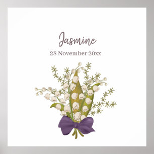 Poster Lily Of The Valley Buquê with Purple Arco