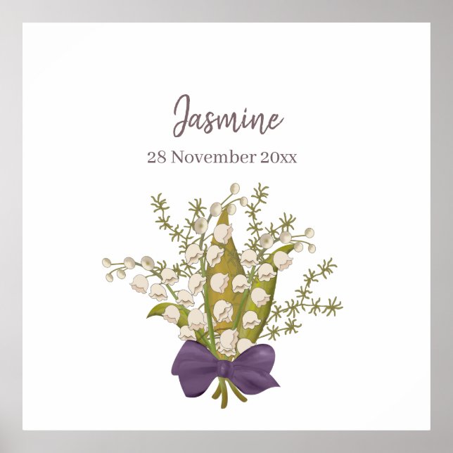 Poster Lily Of The Valley Buquê with Purple Arco (Frente)