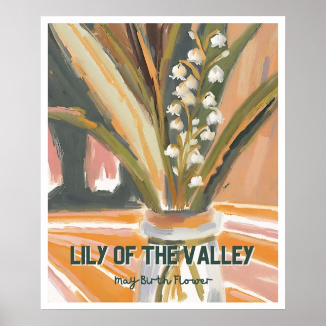 Poster Lily of the Valley May Birth Month Flower Floral (Frente)