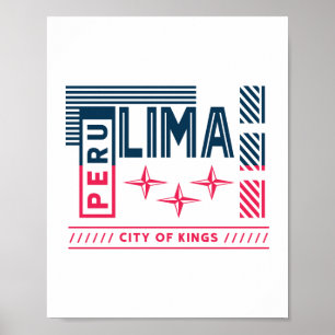 Poster Lima Peru Cidade dos Reis Tipografia Urbana Design