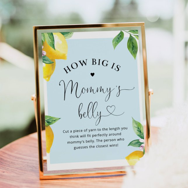 Poster Limão azul, tamanho da barriga de mamãe (Criador carregado)