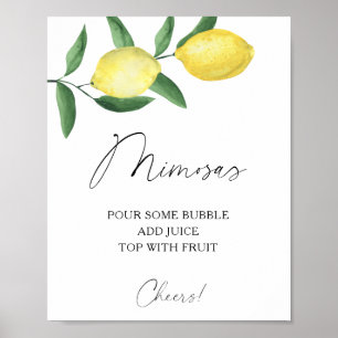 Poster Limão-de-água dos citrinos - mimosas