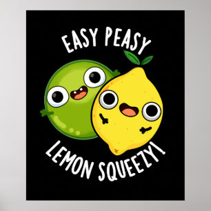 Poster Limão de Malgaxe Fácil e Comprimido Fruta Engraçad