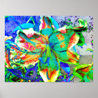 Limão de quiwi, lírio tropical verde-abstrato