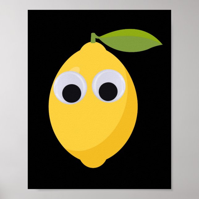Poster Limão, fruta doce com olhos doidos (Frente)