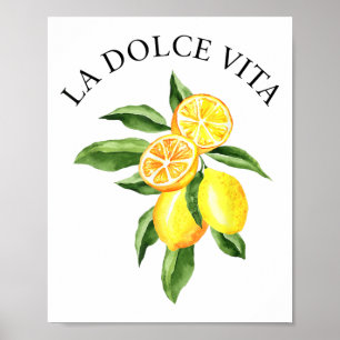 Poster Limão italiano Limoncello La Dolce Vita