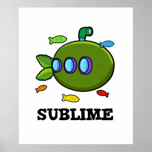 Poster Limão Submarino Engraçado Submarino Sublime