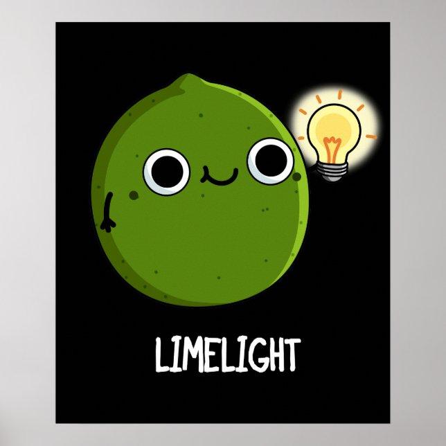 Poster Lime-light Funny Fruit Lime Pun Dark BG (Frente)