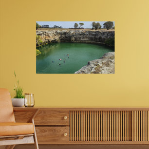 Poster Limestone Cliff e Emerald Waters
