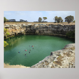 Poster Limestone Cliff e Emerald Waters