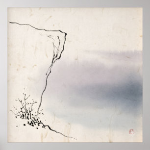 Poster Limiar de Quietude Arte Minimalista Zen para Pared