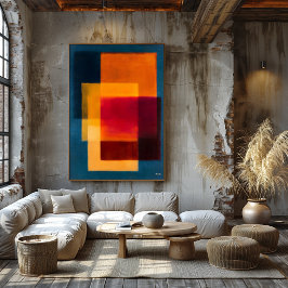 Poster Limiar Radiante, Campos de Cores Celestiais Abstra