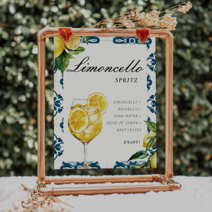 Poster Limocello Spritz Lemon Positano - Sinal de Chá de