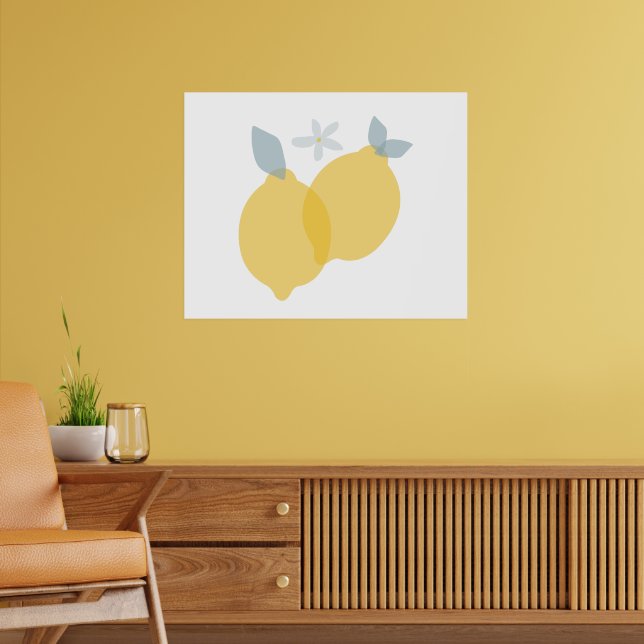 Poster Limões Cítricos Pastel Modernos  (Sala de Estar 2)