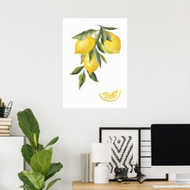 Poster Limões de Aquarela