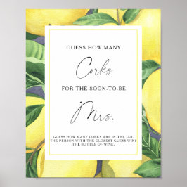 Poster Limões de Ramificação - Adivinhem Quantas Pedras