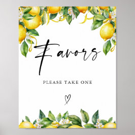 Poster Limões Pólvoras de chuveiro de noiva de Citrus