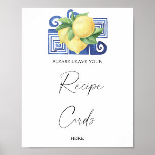 Poster Limon Citrino - Seu cartão de receita aqui