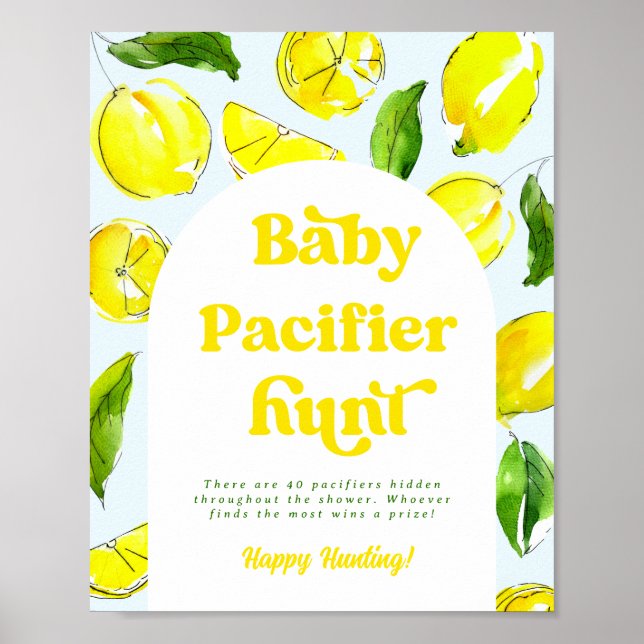 Poster Limon Retro Baby Pacifier Hunt Games (Frente)