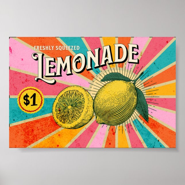 Poster Limonada Enrolada Fresosamente (Frente)