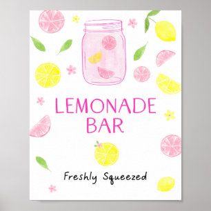 Poster Limonada Rosa Limonada-Limão Aniversário