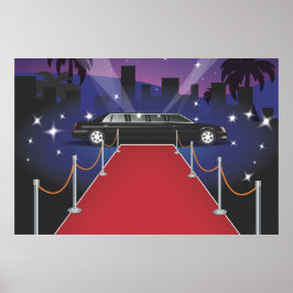 Poster Limousine de celebridade no tapete vermelho