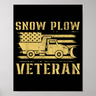 Poster Limpador De Neve Serviço De Inverno Veterano Apose