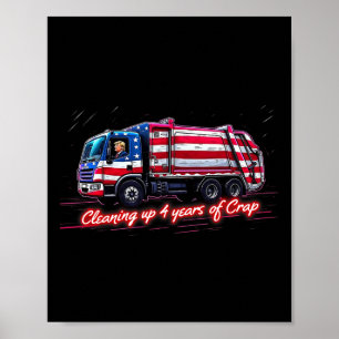 Poster Limpando 4 Anos De Merda Engraçado Trump Garge Ame