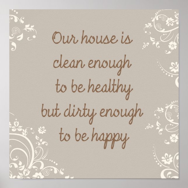 Pôster Limpar o suficiente (Frente)