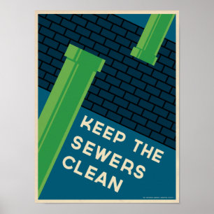 Poster Limpe o esgoto
