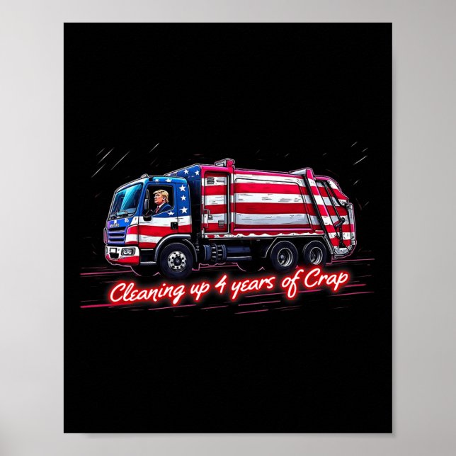 Poster Limpeza 4 Anos De Lixo Engraçado (Frente)