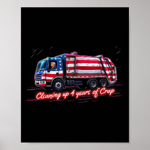 Poster Limpeza De Lixo Engraçado Durante 4 Anos