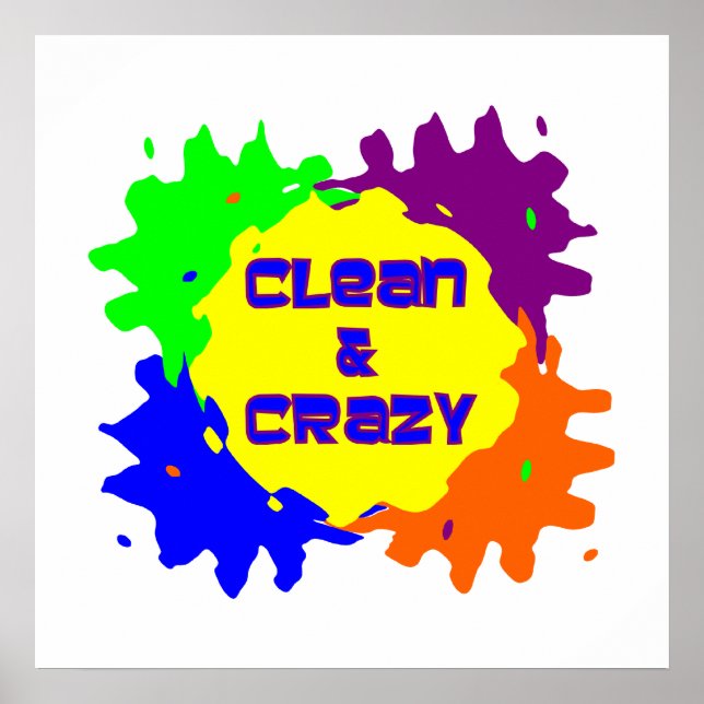 Pôster Limpo e louco (Frente)
