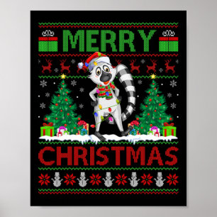 Poster Limur Lover Xmas Tree Luzes Feias Papais noeis Lem