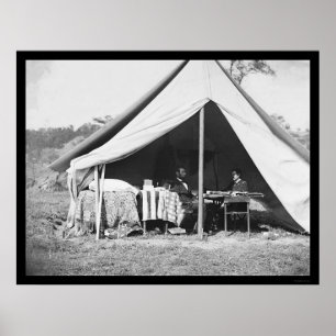 Poster Lincoln e McClellan em Antietam 1862