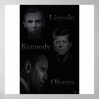 Poster Lincoln, Kennedy, Obama