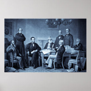 Pôster Lincoln Lendo a Proclamação da Emancipação